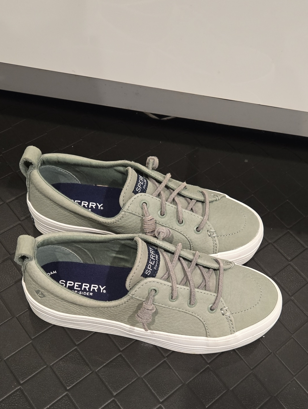 Sperry Sage Green Canvas Low-Top Sneakers